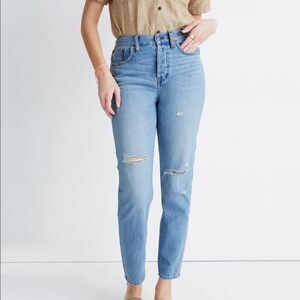 Madewell Perfect Vintage Cropped Jeans Duncannon Wash Ripped Edition NWT